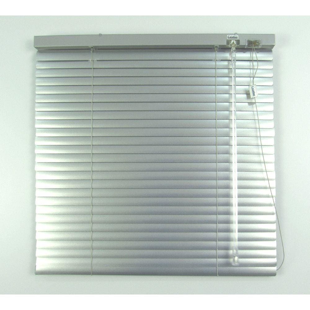 Persiana Horizontal 25Mm Alumínio Crisdan Sem Furos Aparente Largura 1,60 X 1,40 Altura Prata
