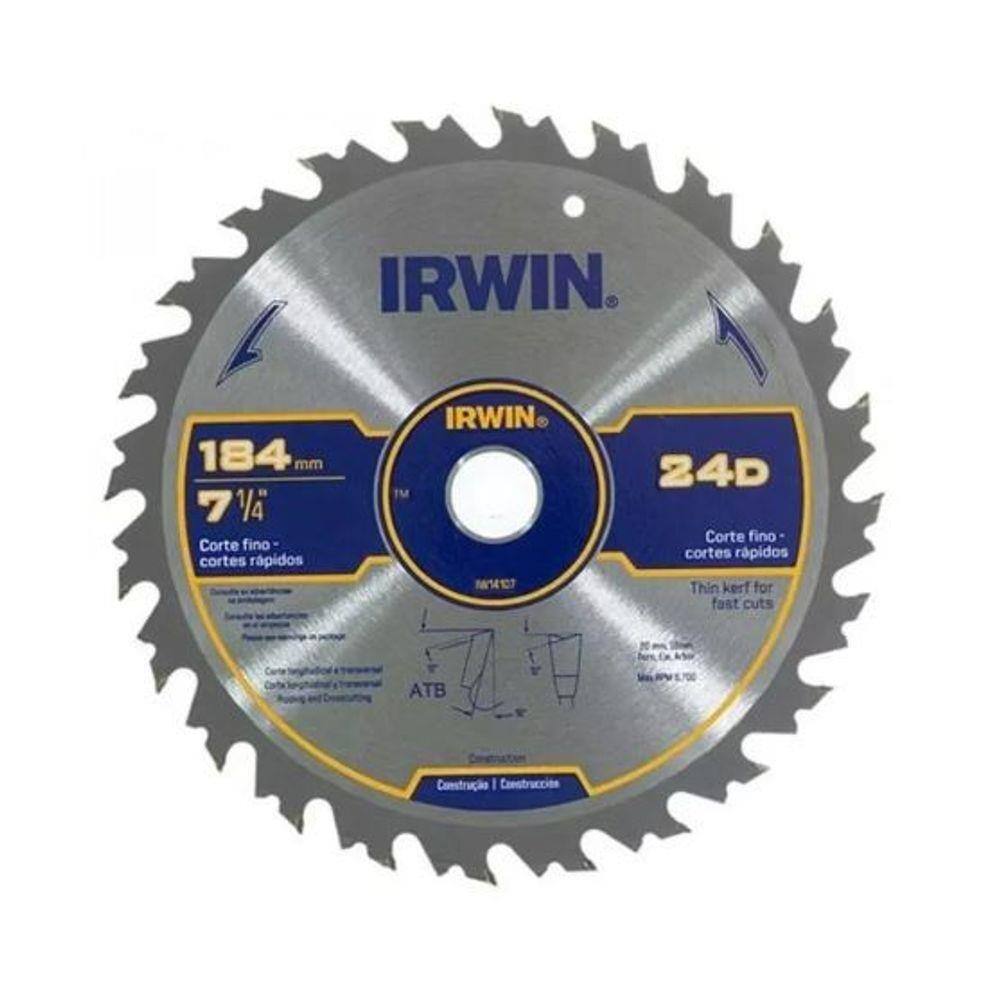 Disco P/ Serra Circular 24 Dentes Irwin | 184mm