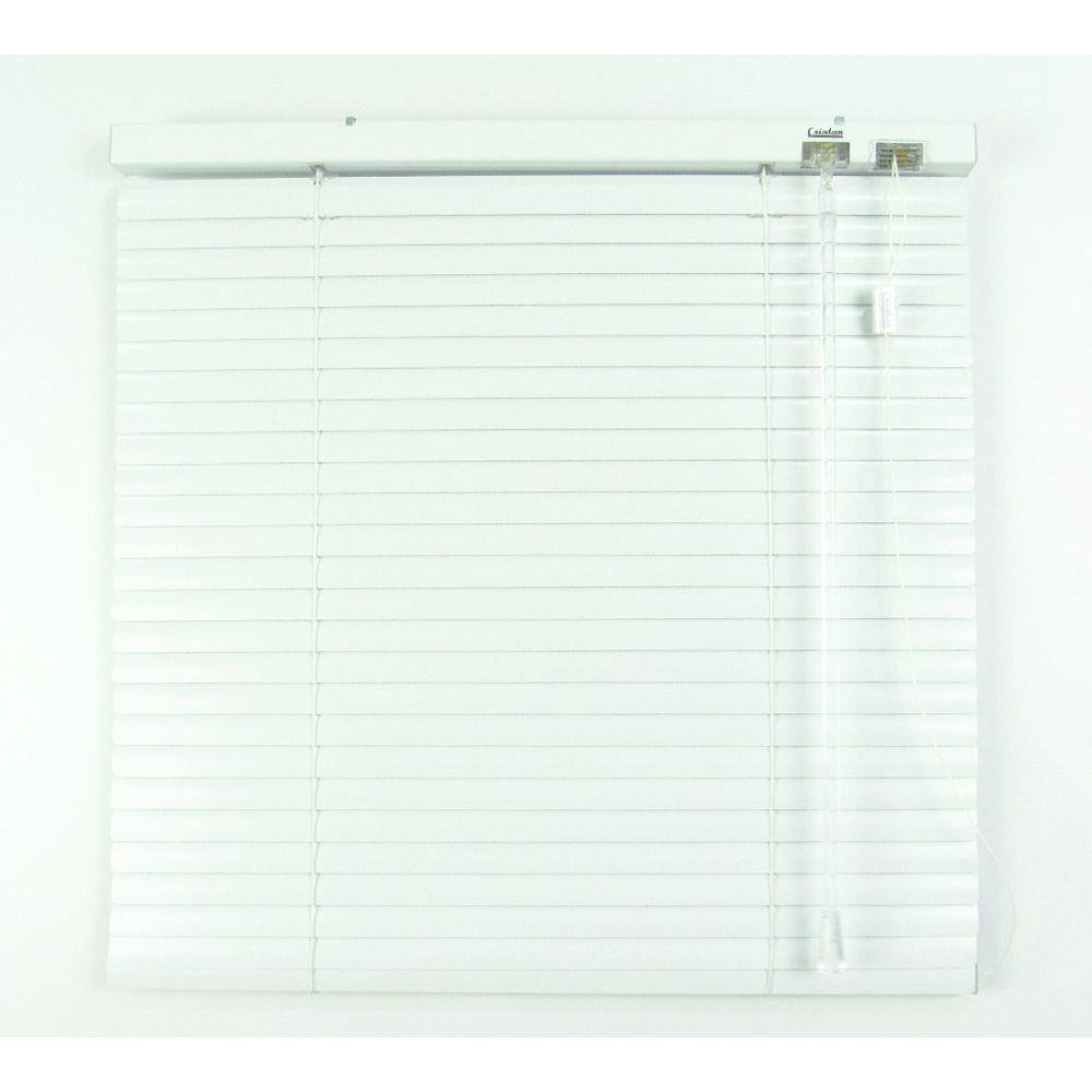 Persiana Horizontal 25Mm Alumínio Crisdan Sem Furos Aparente Largura 1,80 X 1,30 Altura Branco