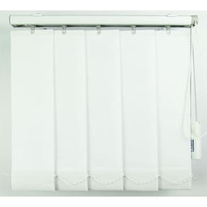 Persiana Vertical Em Tecido Blackout Crisdan Largura 1,80 X 1,30 Altura Branco