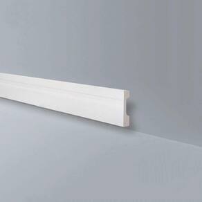 Rodapé GART de Poliestireno FB7 18mmx7cm Metro Linear - caixa com 2,44 Unidade - Branco