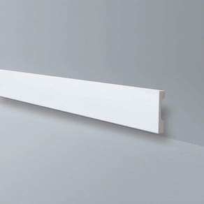 Rodapé GART de Poliestireno WB7 18mmx7cm Metro Linear - caixa com 2,44 Unidade - Branco
