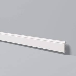 Rodapé GART de Poliestireno FL1 12mmx8cm Metro Linear - caixa com 2,44 Unidade - Branco
