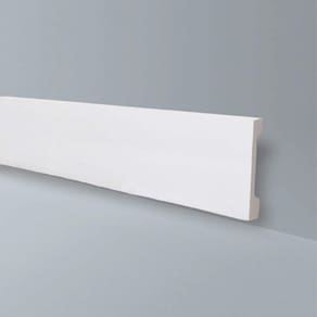 Rodapé GART de Poliestireno WB11 18mmx11cm Metro Linear - caixa com 2,44 Unidade - Branco