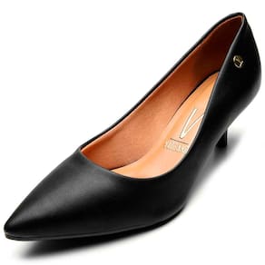 Scarpin Vizzano Pelica Conforto Salto Baixo - Preto