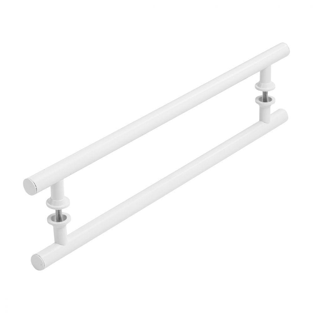 Puxador Branco para Porta de Vidro Madeira Pivotante 50cm