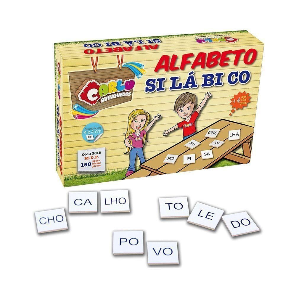 Alfabeto Silábico 150 Peças em Mdf 3018 Carlu