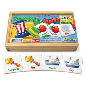 Jogo De Memória Português/inglês 40 Peças - Jottplay