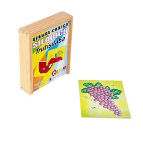 Quebra Cabeça Silábico Frutisilaba - Mdf - 18 Peças Carlu