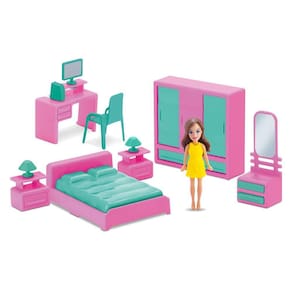 Mini Quarto Infantil com Boneca - Judy Home - Samba Toys