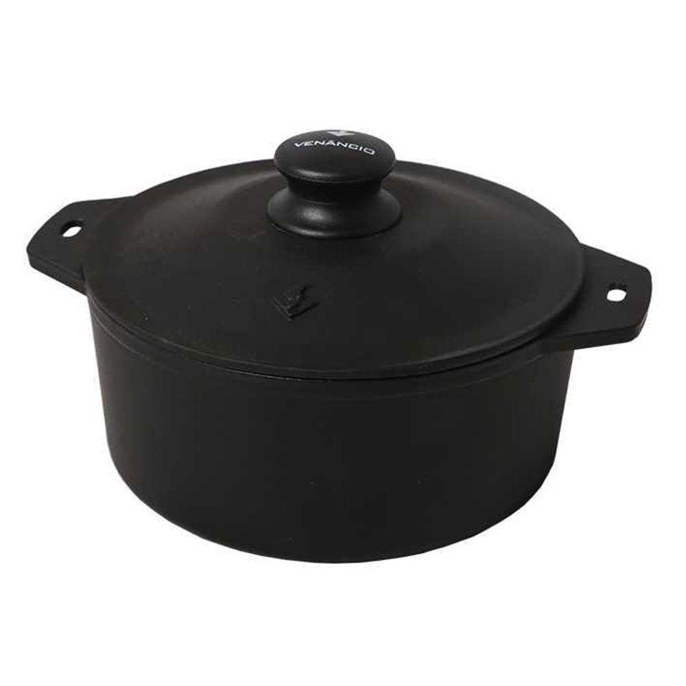 Panela de Ferro Fundido Tampa de Ferro 260x115 Met.Venâncio