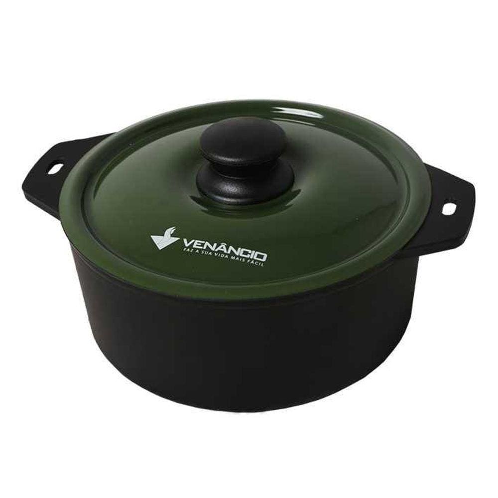 Panela de Ferro Fundido Tampa Verde 180x82 Met. Venâncio