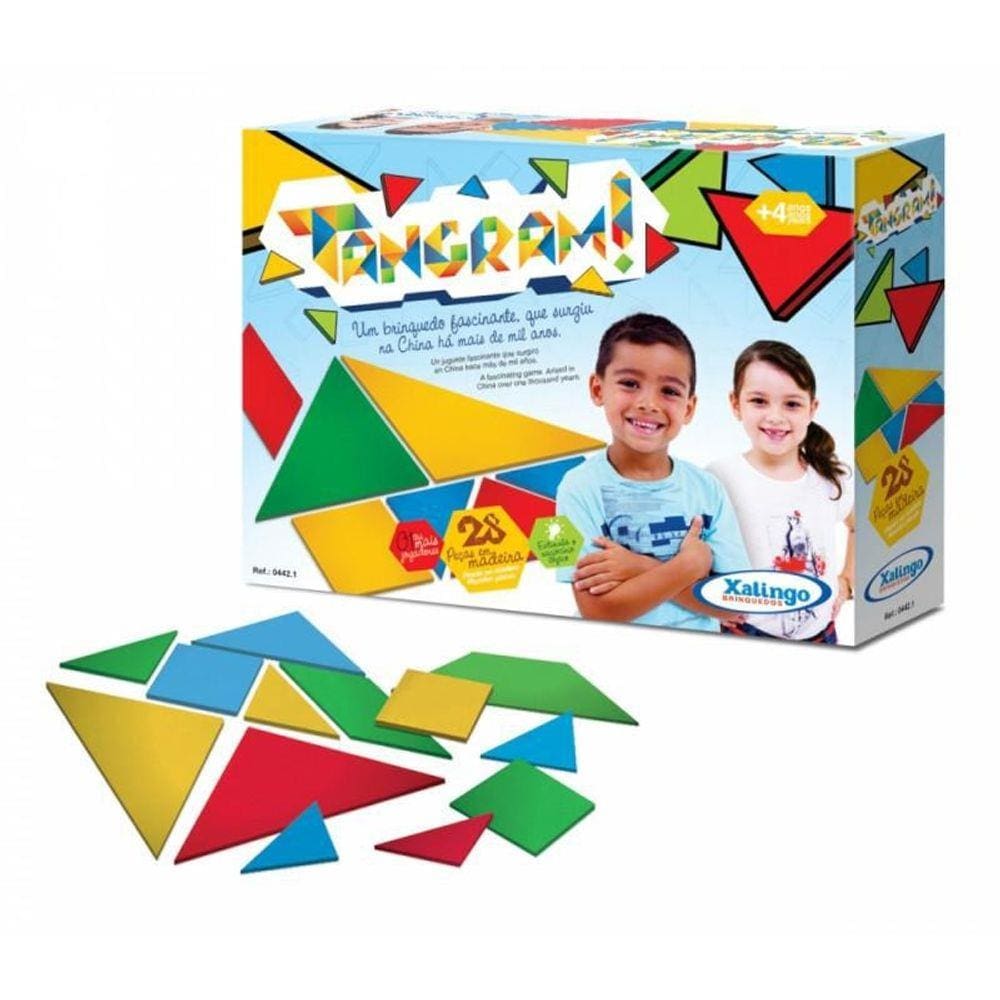 Jogo Tangran - Formas Geométricas - 28 Peças - Xalingo 04421