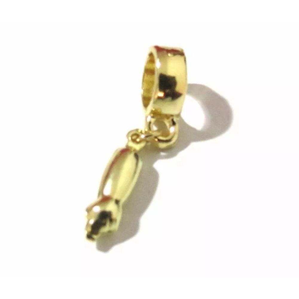 Berloque para pulseira de Figa Sorte Folheado a Ouro 18k