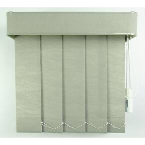 Persiana Vertical Em Tecido Blackout Com Bando Crisdan Largura 1,90 X 2,30 Altura Cinza