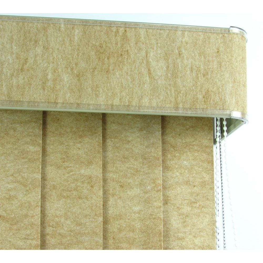 Persiana Vertical Em Tecido Blackout Com Bando Crisdan Largura 1,60 X 1,40 Altura Bege Mescla