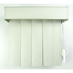 Persiana Vertical Em Pvc Com Bando Crisdan Largura 1,50 X 1,50 Altura Cinza