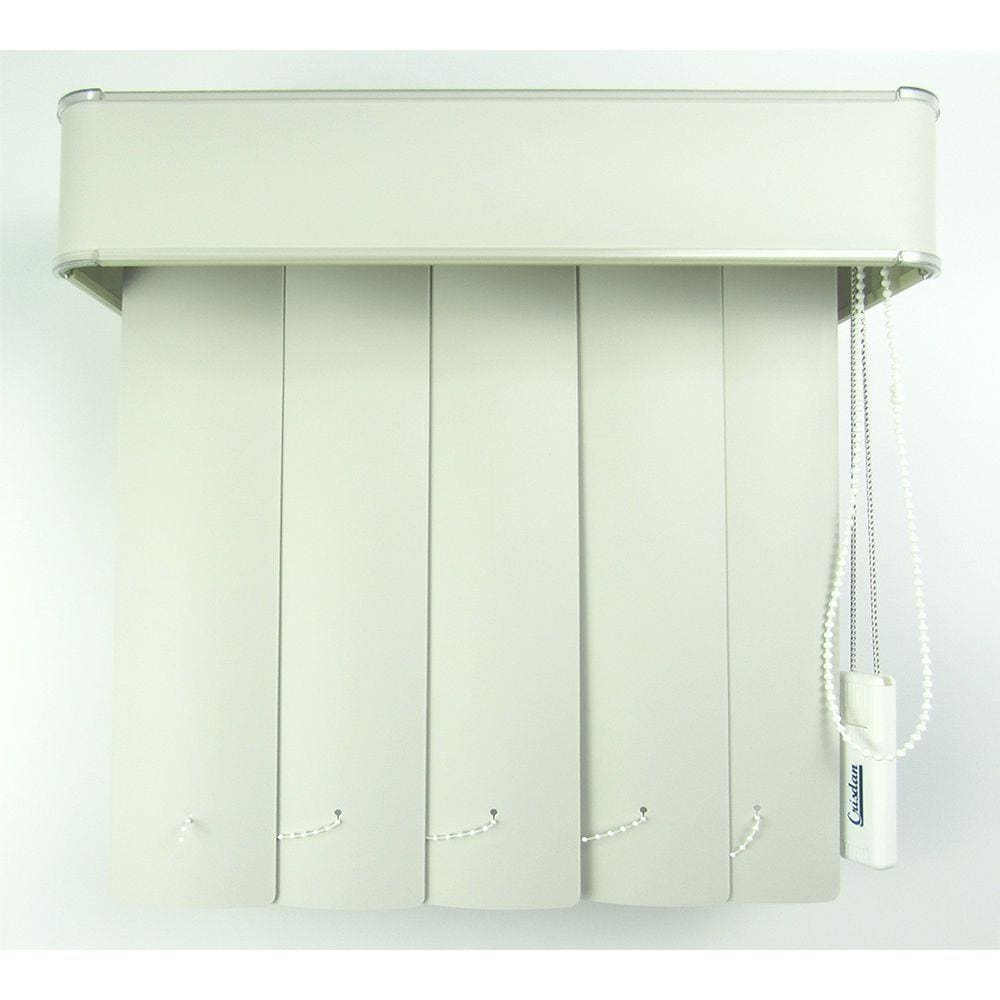 Persiana Vertical Em Pvc Com Bando Crisdan Largura 1,20 X 1,20 Altura Cinza