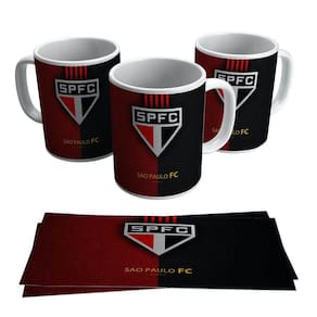 Caneca São Paulo Tricolor Escudo Logo Brasão Marca Futebol