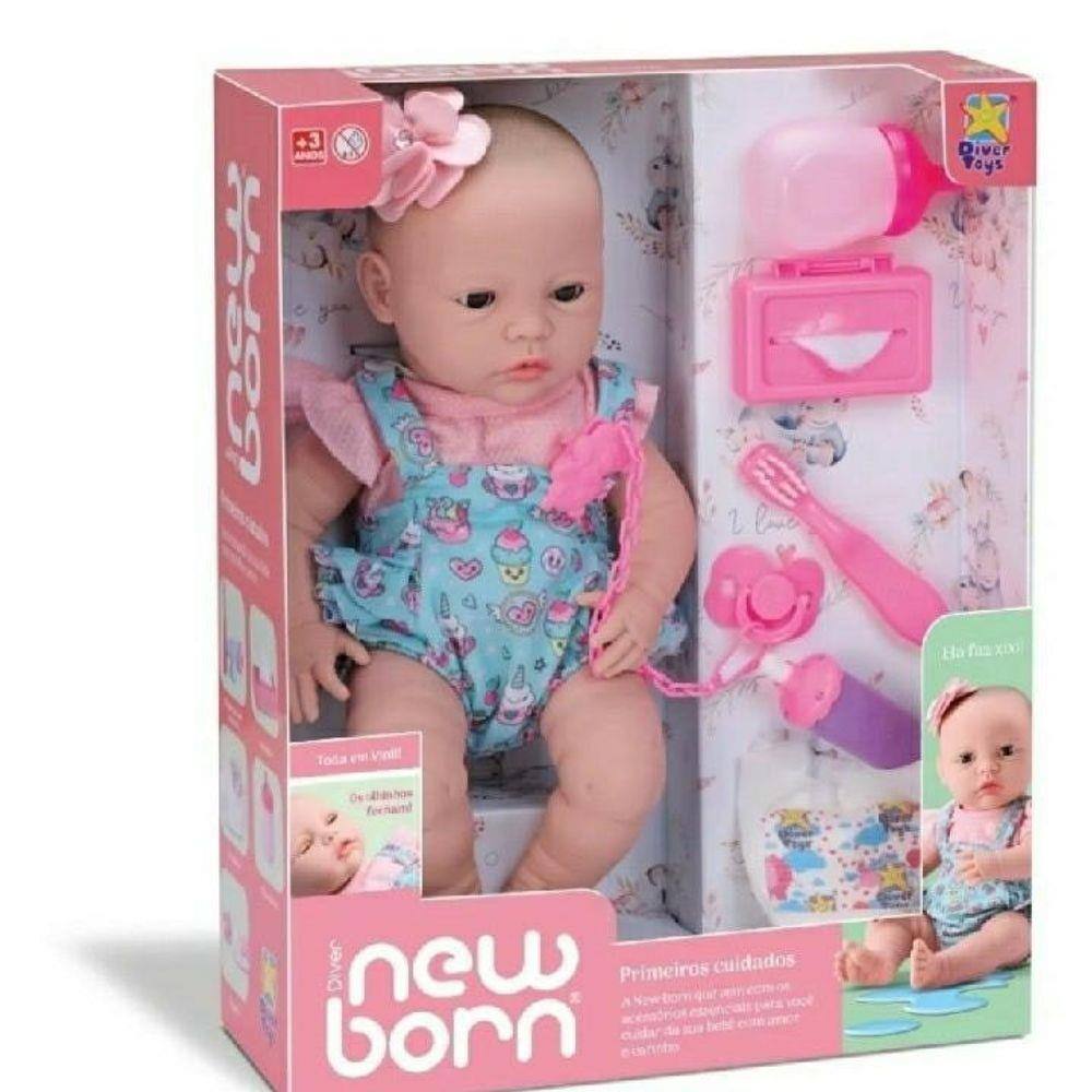 Boneca New Born Primeiros Cuidados Divertoys