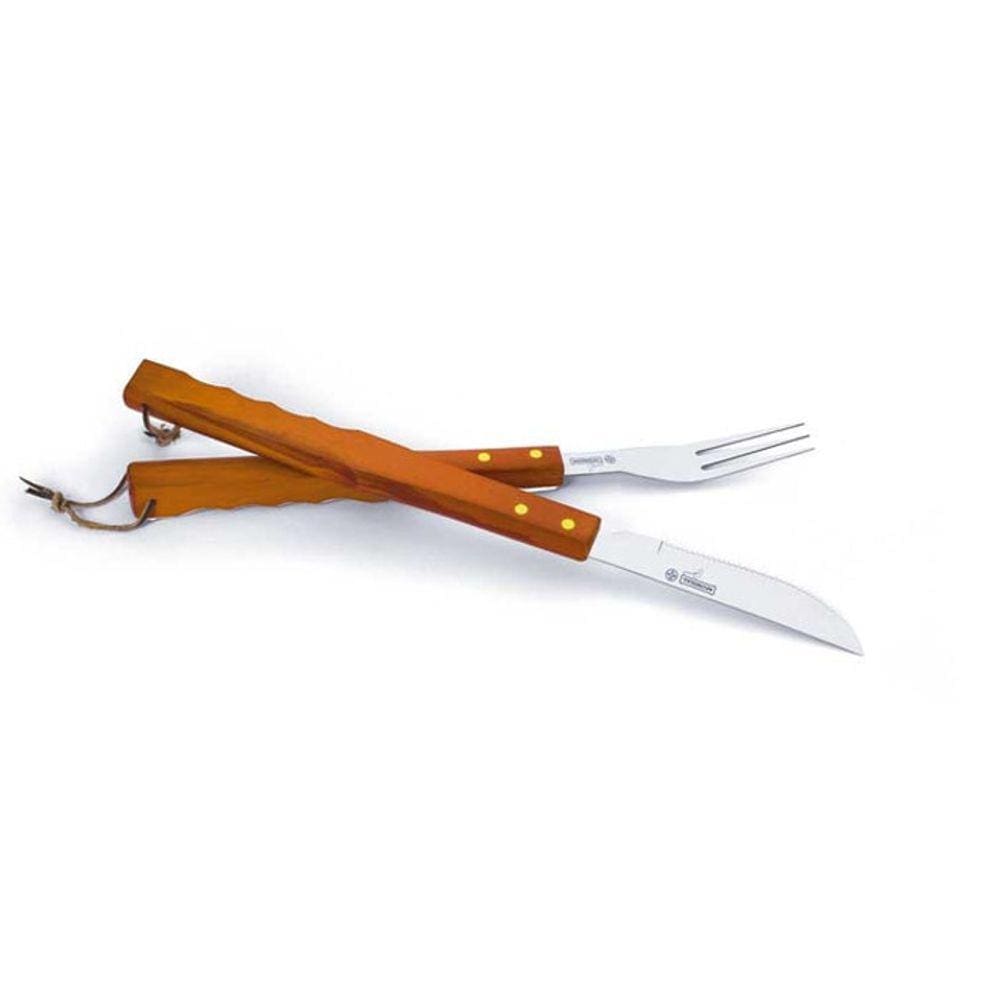 Conjunto Para Churrasco 2 Peças Com Aço De Inox