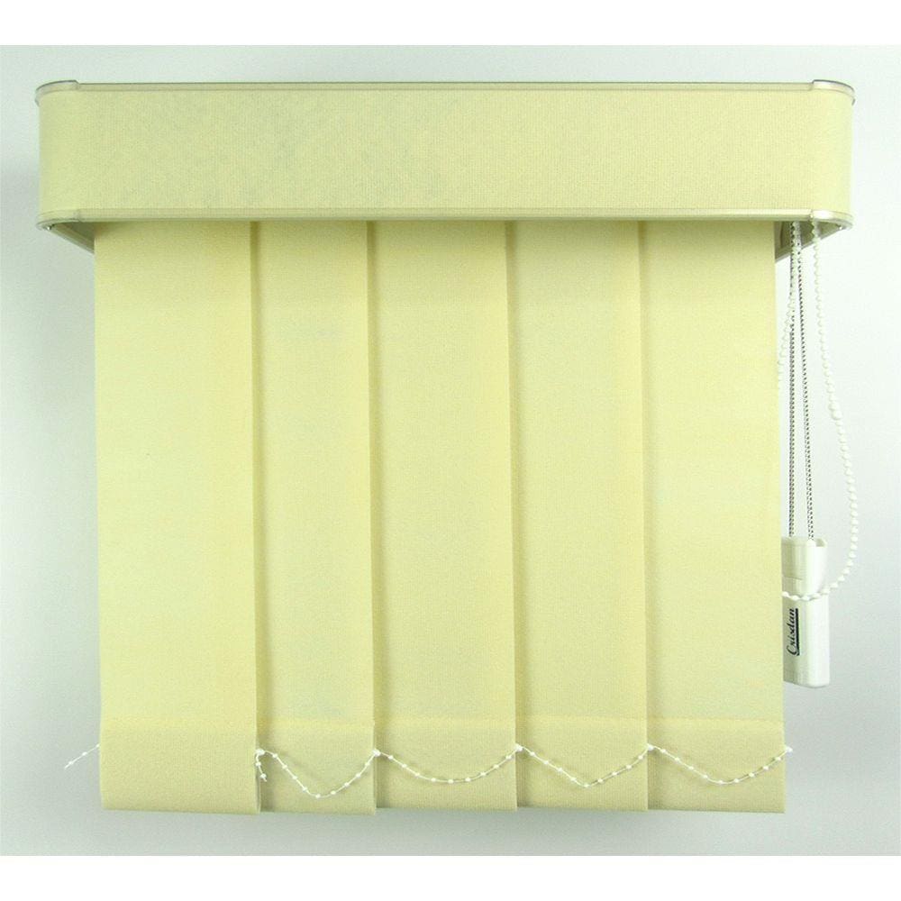 Persiana Vertical Em Tecido Com Bando Crisdan Largura 1,50 X 1,50 Altura Creme