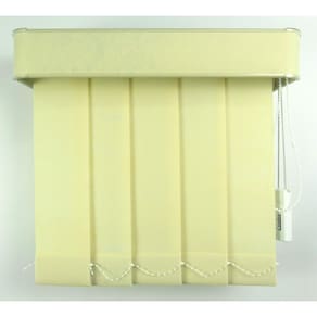 Persiana Vertical Em Tecido Com Bando Crisdan Largura 1,50 X 1,50 Altura Creme
