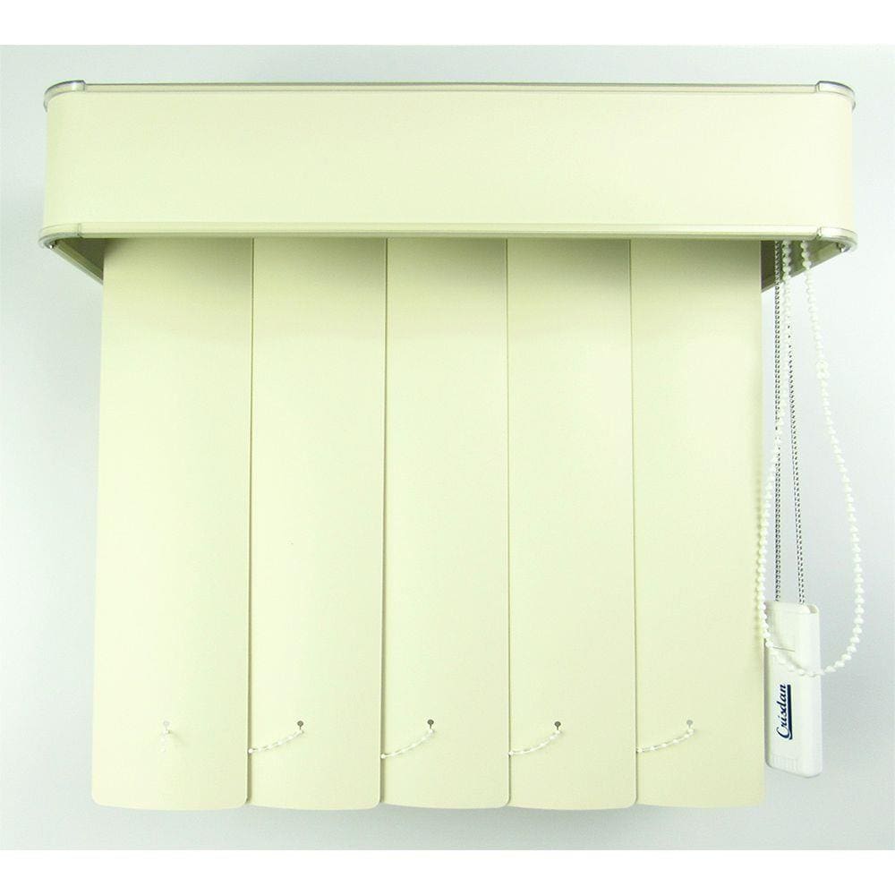 Persiana Vertical Em Pvc Com Bando Crisdan Largura 1,35 X 1,35 Altura Bege