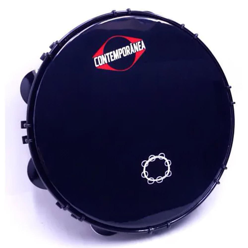 Pandeiro Contemporânea 40PBCF Black Carlos Café 12 Polegadas