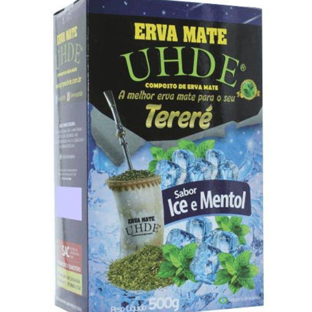 Erva Mate Para Terere Gaucho Uhde Sabor Ice E Mentol 500Gr