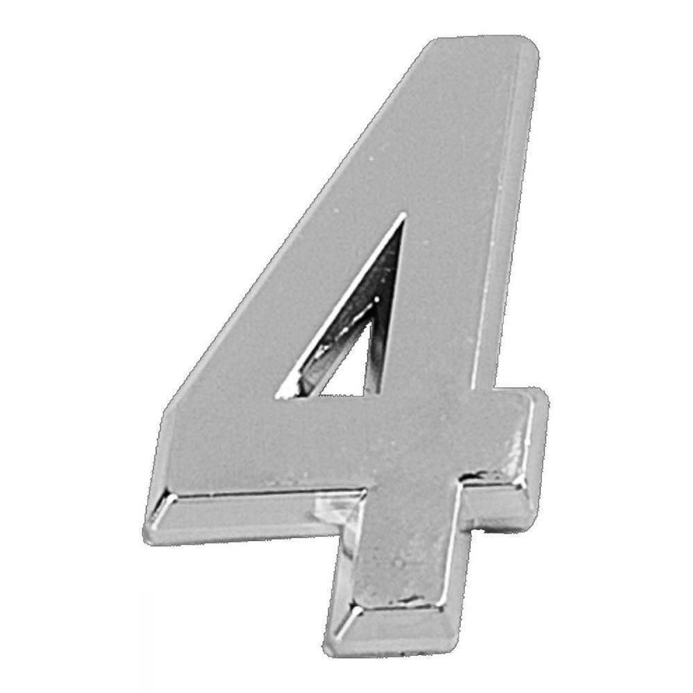 Número 4 de Residencia e Casa Brilhante 14cm de Altura