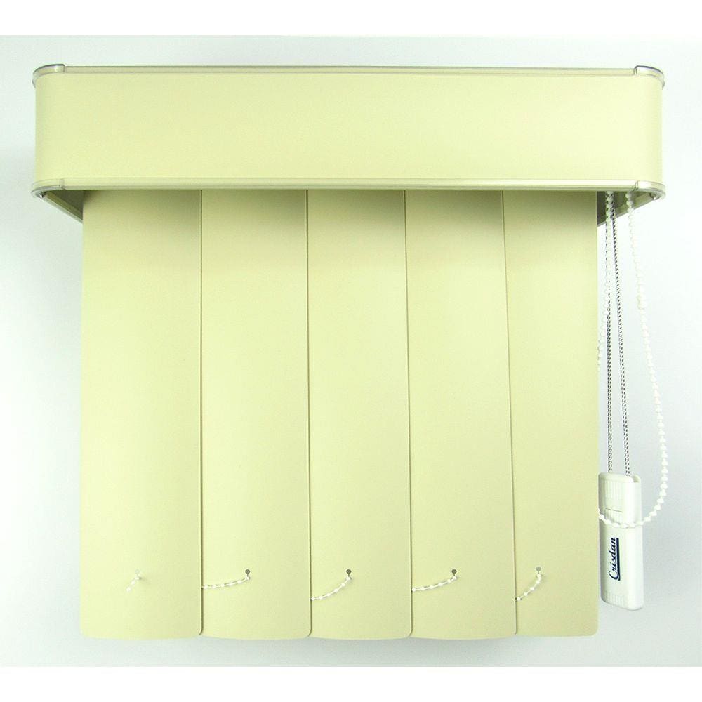 Persiana Vertical Em Pvc Com Bando Crisdan Largura 2,20 X 1,60 Altura Camurça