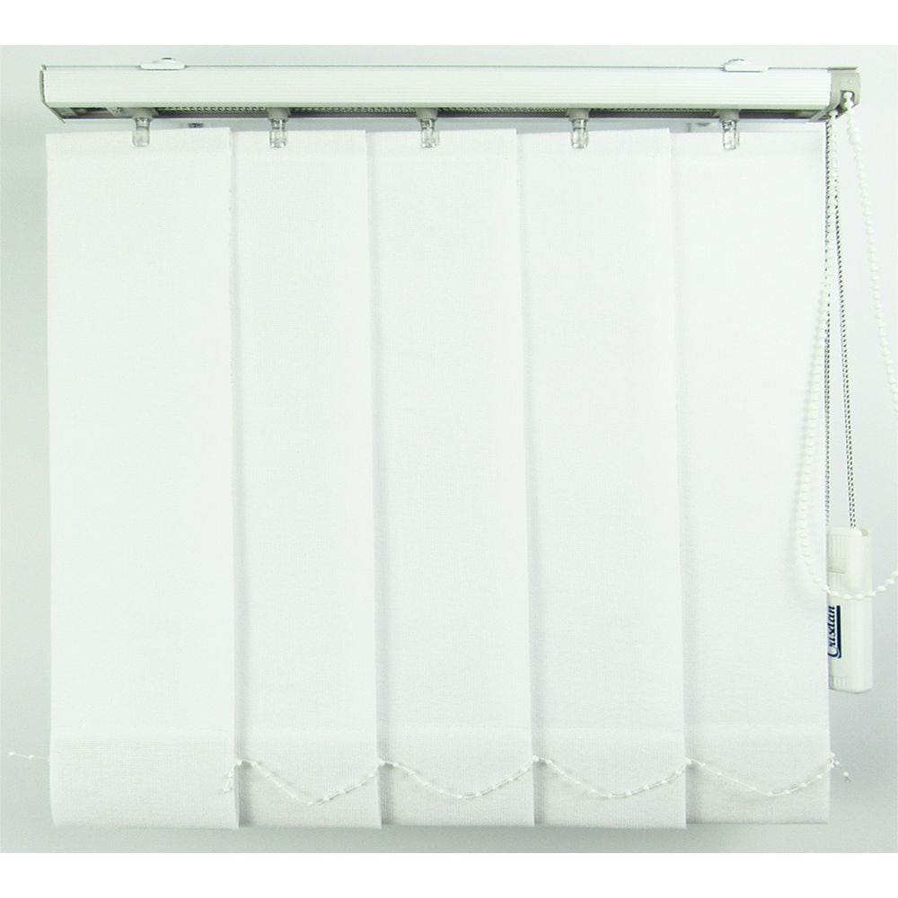Persiana Vertical Em Tecido Blackout Crisdan Largura 1,00 X 1,40 Altura Branco