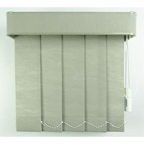 Persiana Vertical Em Tecido Blackout Com Bando Crisdan Largura 1,80 X 1,30 Altura Cinza