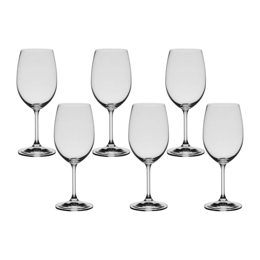 Jogo com 12 Taças De Cristal Para Vinho Tinto Linha Roberta Bohemia