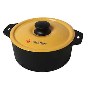 Panela de Ferro Fundido Tampa Amarela 280x115 Met.Venâncio