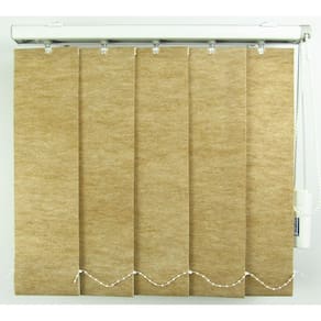 Persiana Vertical Em Tecido Blackout Crisdan Largura 1,50 X 1,50 Altura Bege Mescla