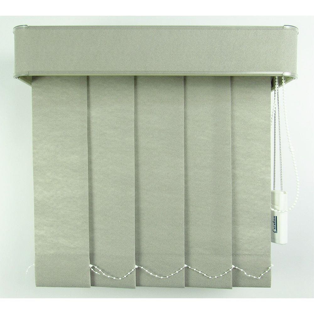 Persiana Vertical Em Tecido Blackout Com Bando Crisdan Largura 2,00 X 2,30 Altura Cinza