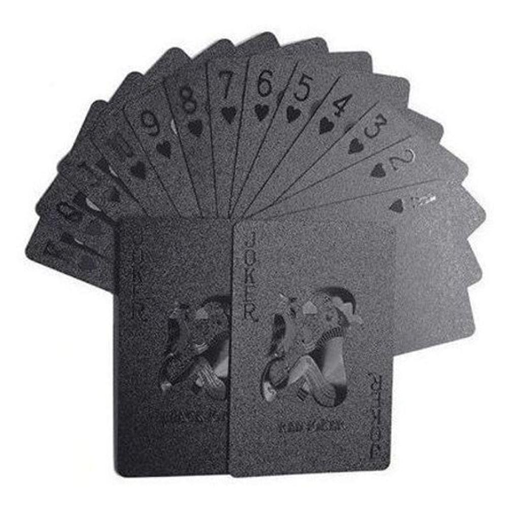 Baralho Preto Dollar Poker Cartas Jogos Prova D`Água