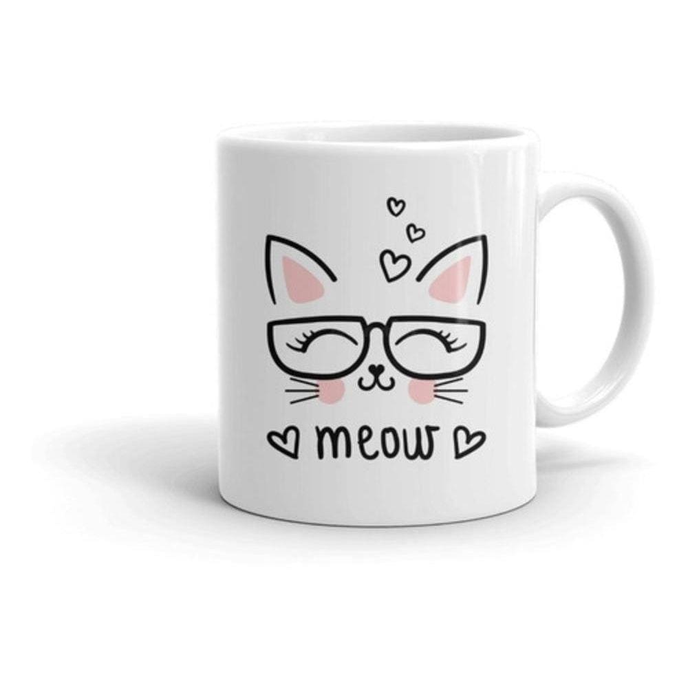 Caneca De Porcelana Gato Meow