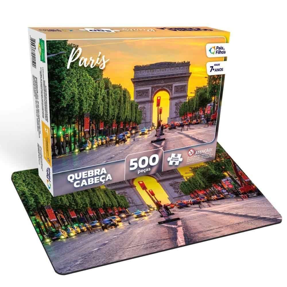 Quebra Cabeça 500 Peças Arco do Triunfo - Paris - Pais e Filhos