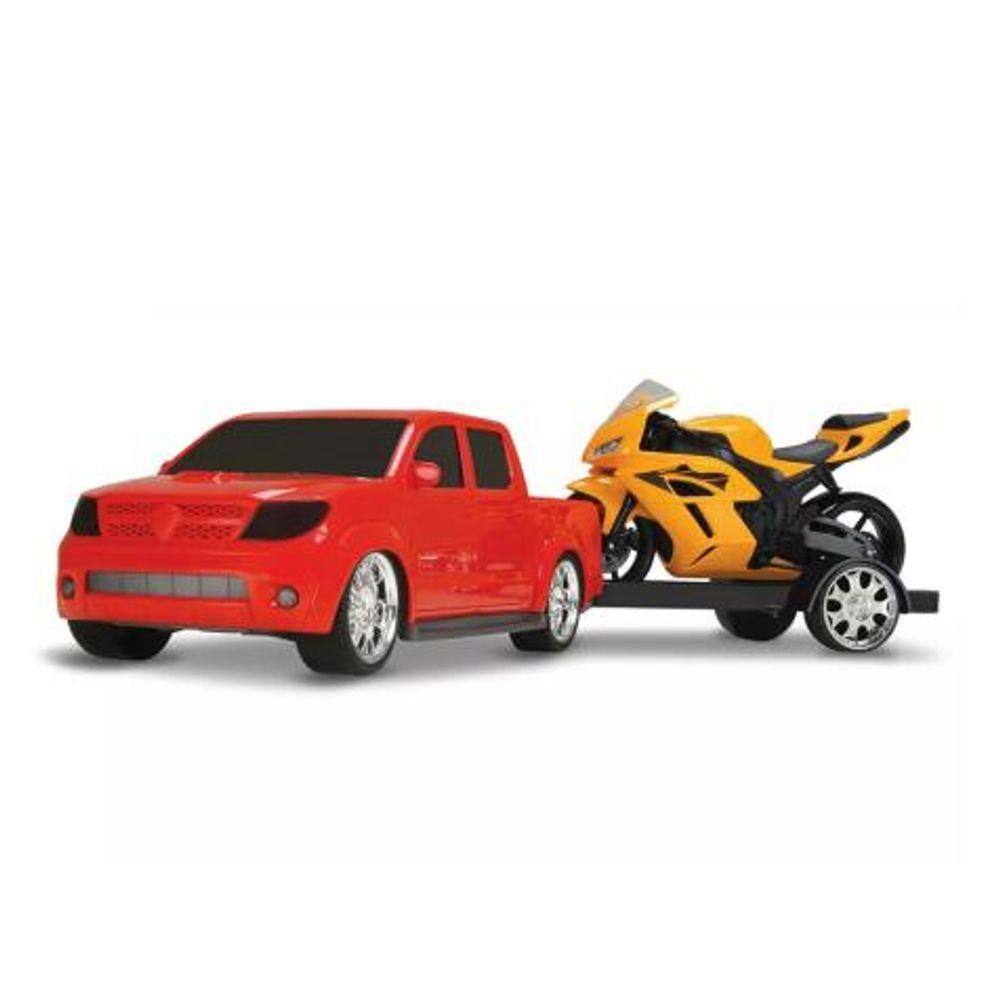 Pick-Up Vision Com Moto Racing Sortido - Roma Brinquedos
