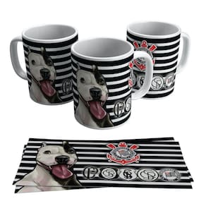 Caneca Todos Os Escudos Do Corinthians Brasão Marca