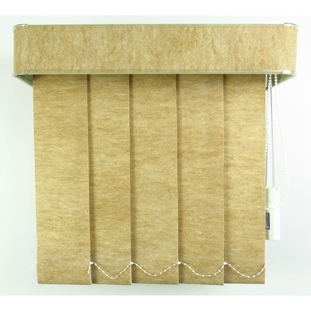 Persiana Vertical Em Tecido Com Bando Crisdan Largura 2,00 X 2,30 Altura Bege Mescla
