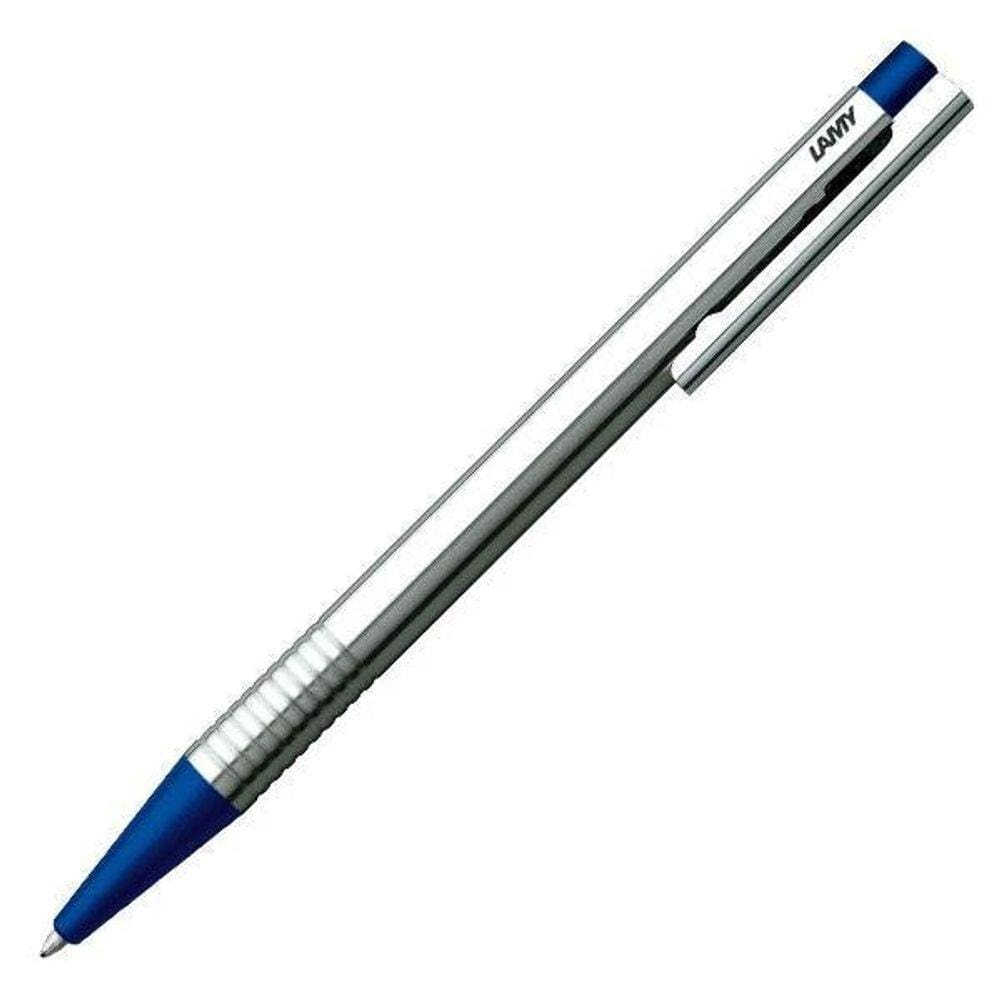Caneta Esferográfica Lamy Logo Aço Inoxidável Azul