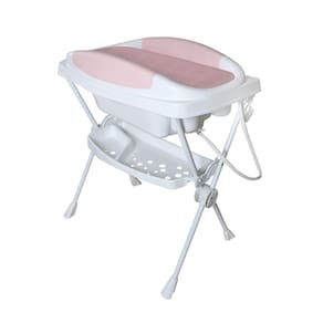 Banheira Para Bebê 2 Em 1 Galzerano Premium Branco E Rosa