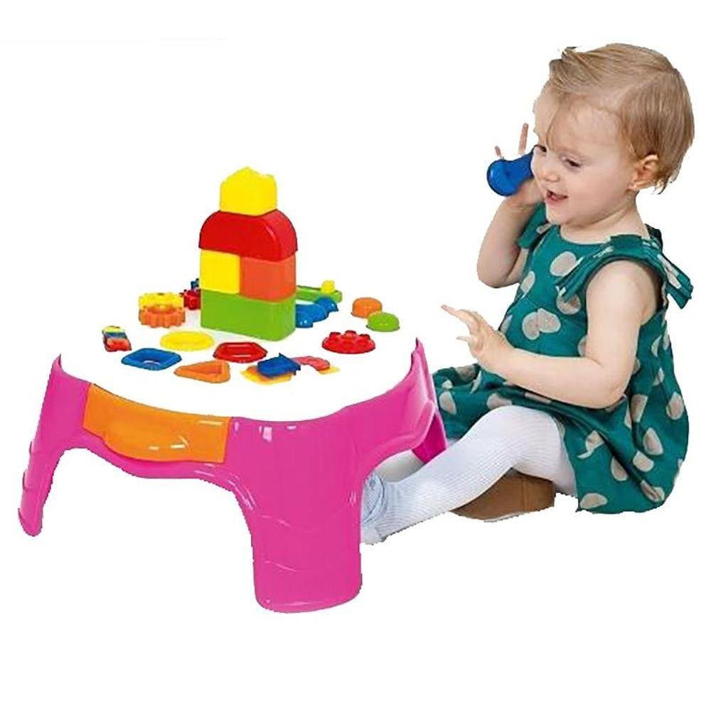 Mesa de Atividades Play Time Rosa - Cotiplás