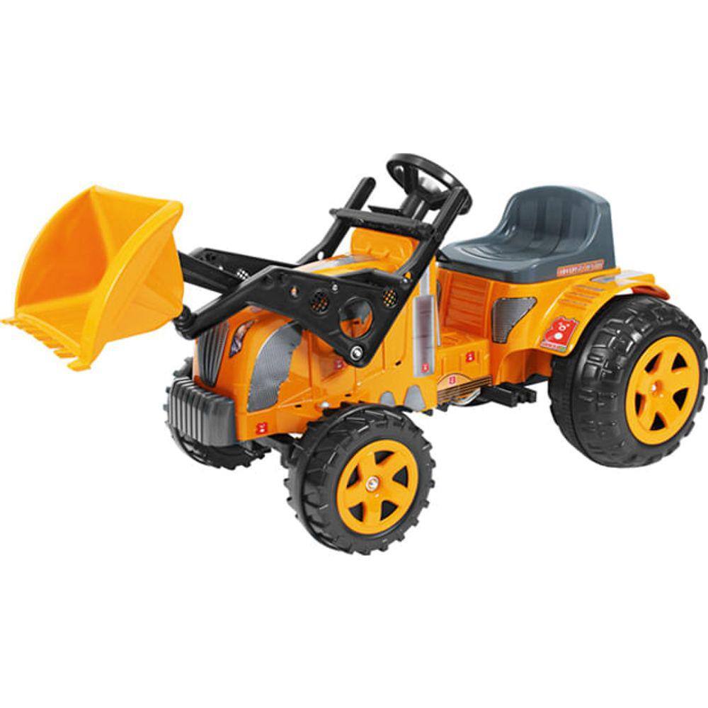 Mini Trator Pedal Infantil Biemme Fazendeiro com Pá - Amarelo