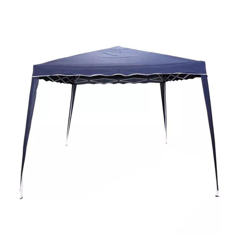 Gazebo Articulado Sanfonado Dobrável Base 3 x 3 Metros Azul Importway