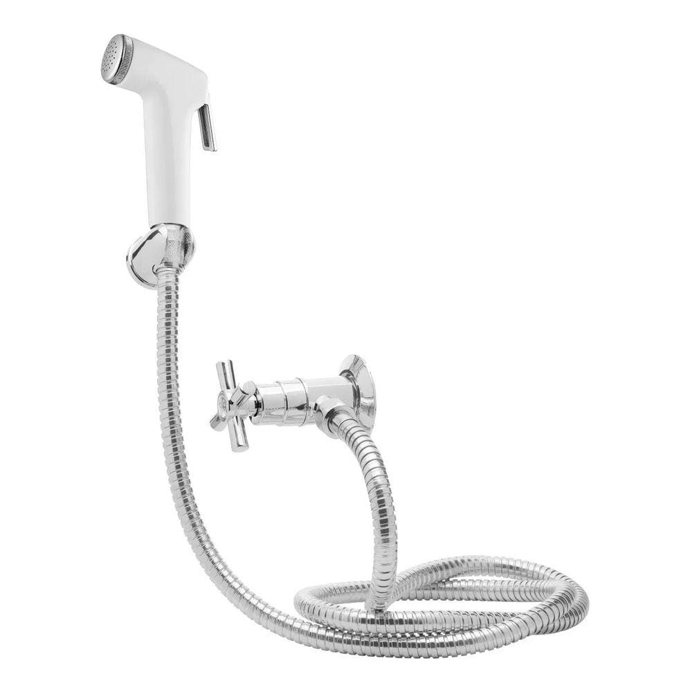 Ducha Higiênica Branca com Registro Cromado CC11 Doan